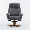 Dubai Recliner Chair & Footstool in Lisbon Grey